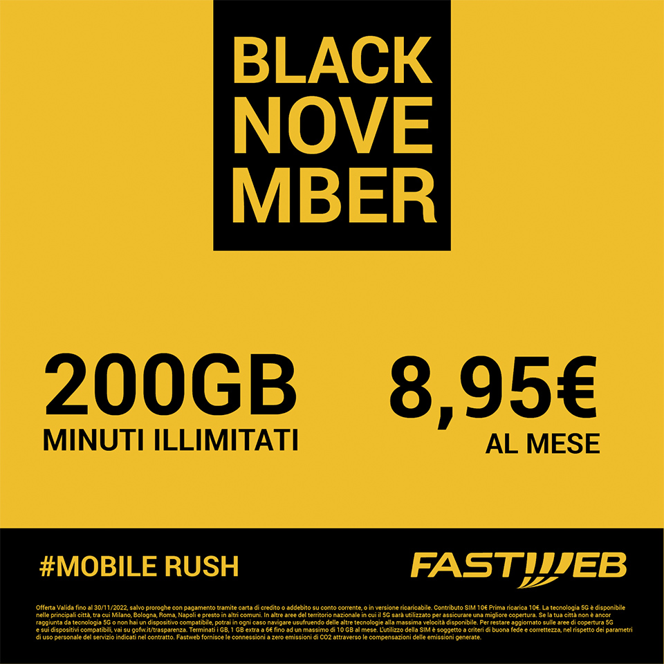 Black November Fastweb 2022